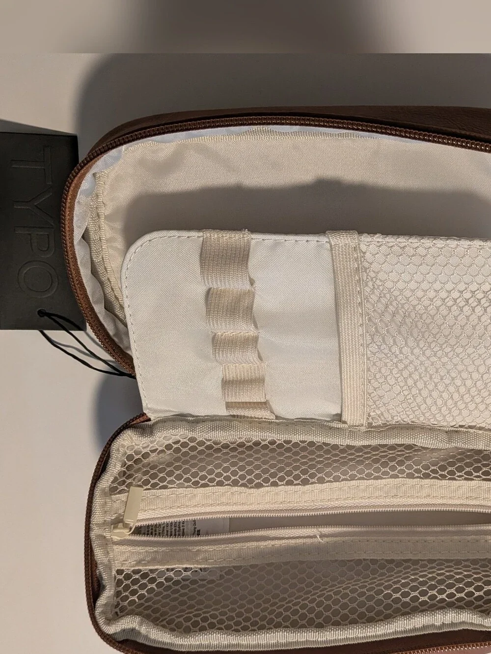 🤎 TYPO Vegan Leather Travel Toiletry & Cosmetic Organizer – New With Tags